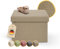 Laleni Sitzbank mit Stauraum - Truhenbank mit Stauraum 41x31 cm - Sitztruhe mit Stauraum - Sitzwürfel - Aufbewahrungsboxen - Sitzbank klein - Spielzeug Aufbewahrung - Stauraum Hocker Teddy in Taupe