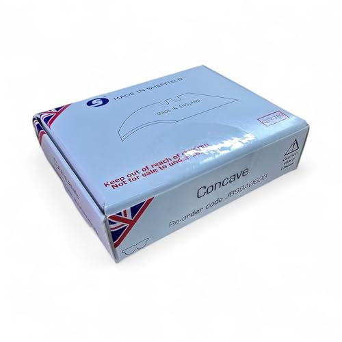 Concave Trimming Utility Blades, Curved, Made in Sheffield, 2 Notch, Pack of 100, PTL®
