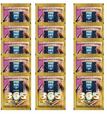 Panini Fussball 365 Sticker 2025 / 15x Stickertüten