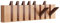 Buche 4/8/10/12 Haken, Kreativer Garderobenständer Für Klaviertasten, Hakengarderobe Im Retro-Stil, Wandkleiderhaken Aus Massivem Holz Für Hinter Türen, Eingänge, Wohnzimmer(Two-color,56cm/22in)