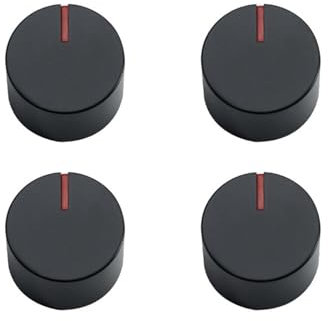 Gas Hob Knobs 4 PCS 6MM 8MM Gas Stove Knobs Cooker Oven Control Switch Gas Cooker Accessories Assembly Black Button(6mm)