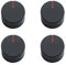 Gas Hob Knobs 4 PCS 6MM 8MM Gas Stove Knobs Cooker Oven Control Switch Gas Cooker Accessories Assembly Black Button(6mm)