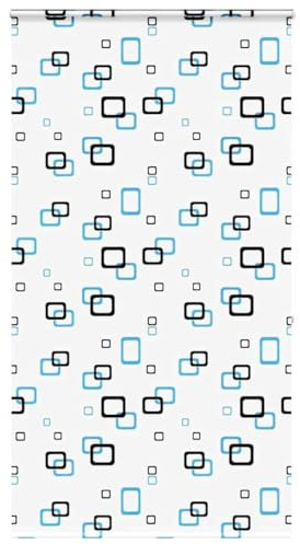 Homgoday Duschrollo mit Kassette Duschvorhang Badrollo Duschrollo für Badewanne Duschrollo für Dusche und kleine Bäder mit Kassette 120x240 cm Stoffbreite 116 cm Muster de Blase