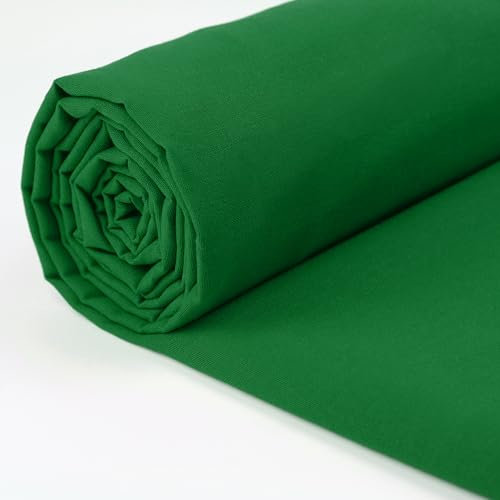 A-Express 100% Cotton Fabric - 60 Inch 150cm Wide - Plain Cotton Fabric by The Metre - Ideal for Quilting, Sewing, Dressmaking, Curtain Linings, Totes, Bedding, Pillowcases - Bottle Green 0.5 Metre