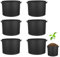Pflanzsack, 6 Stück Pflanzsack 3 Gallonen Stofftopf, Schwarz 3 Gallonen Pflanzenbau Beutel, Kartoffel Pflanzsack, Pflanzbeutel mit Griffen Pflanzsäcke, für Tomaten, Kartoffeln, Gemüse, Blumen