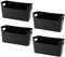FYting Aufbewahrungskorb,4 Stück Badezimmer Organizer, Schubladen Organizer,Schminktisch Organizer,U-Port-Organizer Box für Schreibwaren, Socken, Unterwäsche, Datenkabel(Schwarz,25.5 x 13.5 x 8 cm)