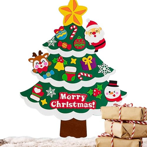 Felt Christmas Decorations for Christmas Tree Set Felt Felt Christmas Toy Detachable Felt for - Snowman Stocking Craft Kits with 21 Ornaments Christmas Decoration