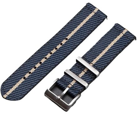 NKCVEZBW 20 22 mm Nylonarmband, kompatibel mit Tudor, Omega-Uhrenarmband, gewebtes Segeltuch-Armband, Schnellverschluss-Sportarmband für Herren