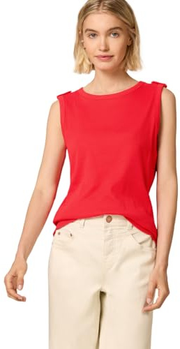 Street One Studio Damen Top mit Rundhals und Knopfdetail