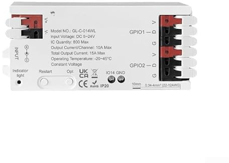 für ESP8266 WLED LED-Controller mit Open-Source-Firmware für anpassbare Lichteffekte und Smart Home-Nutzung (weiß)