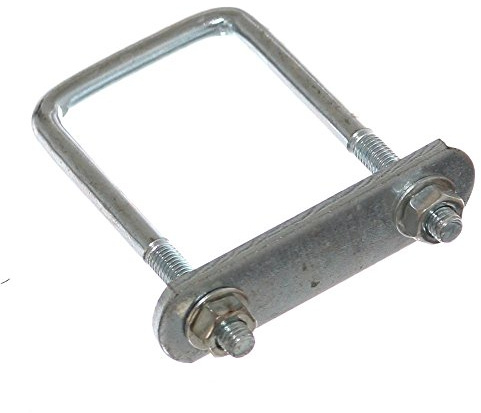 2x U-Bügel 120mm mit Gegenplatte Zurrbügel Bügelschraube M10 verzinkt Gewindebügel Öse Zurröse Bügelschelle Dachträger Befestigung Neu Old-Harvest (120x63mm)
