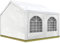 TOOLPORT Hochwertiges Partyzelt 4x4 m Pavillon Zelt PE Plane 450 N Gartenzelt Festzelt Wasserdicht weiß