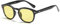 SHEEN KELLY Occhiali da Sole Stile Mod Uomo Donna VINTAGE Unisex Rotondi Lenti Gialle Colorate Taglia M