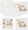 Naler 20 x JGA Tattoo Gold Junggesellinnenabschied Temporäre Klebetattoos Braut Team Bride für Hochzeit Bachelor Hen Party