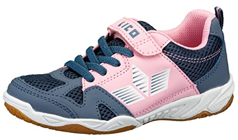Lico Unisex Kinder Sport Vs Hallenturnschuhe, Grau Rosa, 35 EU