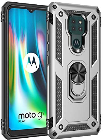 BestST Cover per Motorola Moto G9 Play/Moto E7 Plus/G9 Custodia Cover Case Armor Resistente alle Cadute Armatura dell'impatto Robusta Custodia Kickstand Shockproof Protective Case Cover