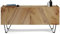 MOBILI FIVER, Emma 4-türiges Sideboard mit schwarzen Beinen, rustikale Eiche, Made In Italy
