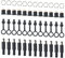 WMYCONGCONG 40 PCS DC Male Power Supply Socket Connector and 5.5mm x 2.1mm DC Power Jack Socket 3 Pin Female Panel Mount Connector (20+20)