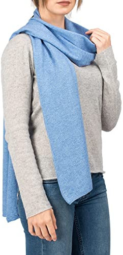 Dalle Piane Cashmere - Schal aus Kaschmir-Gemisch - Made in Italy - Damen, Farbe: Hellblau, Einheitsgröße