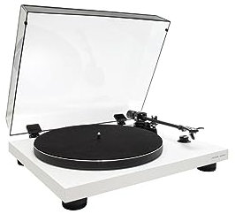 Argon Audio TT-3 MDF & Aluminium Turntable, Belt Drive, Ash/Black/White, 33/45 RPM, Ortofon OM5e Cartridge, Aluminium Tonearm, 6.4kg, Manual, TT-3 (White)