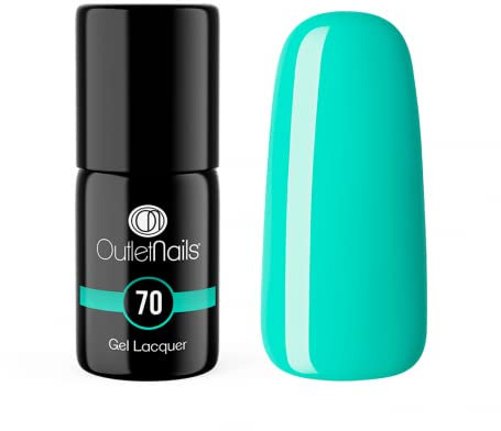 Esmalte Semipermanente 11ml - Gel Lacquer - Esmalte de uñas - Outlet Nails (Turquesa Neon)