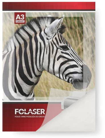 Netuno Folaser 50 Blatt DIN A3 420x 297 mm transparente Klebefolie bedruckbar für Laserdrucker Kopierer matt Sticker-Folie selbstklebend Folienaufkleber selbst ausdrucken Kopierfolie matt