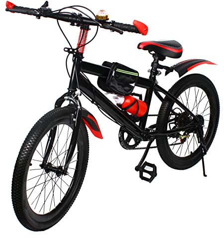 Mountainbike, 20 Zoll Kinder Fahrrad Jungen Mädchen Mädchenfahrrad 6 Gang MTB Bike Citybike Jungenfahrrad Kinderfahrrad (Rot)
