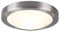 lightling Carlos Deckenleuchte nickel matt, IP44 ideal für Badezimmer, rund Glas opal matt weiß, Durchmesser: 31 cm, Höhe: 8 cm