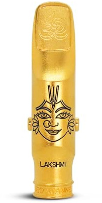 Theo Wanne Traditional Vintage Lakshmi Tenor Saxophone Mouthpiece – 24 Carat Gold Plated - Elongated-Roll-Over-Baffle & Large-Stadium-Chamber, LIBERTY Ligature - Includes Reed Replacer Cap