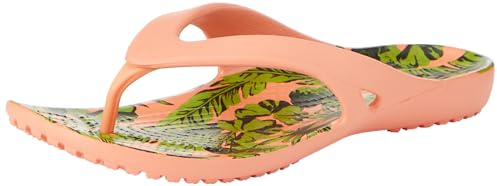 Crocs Mujer Kadee II Palm Print Flip W Chancla de dedo, Papaya, 39/40 EU