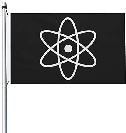 Retro-Atom-Atom-Symbol-Flagge, 90 x 150 cm, Außen tion, Banner, Hofflagge mit Ösen