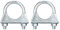 sourcing map Muffler U-Bolt Clamps for 35mm(1-3/8) Diameter Exhaust Tail Pipe, 2pcs Exhaust U Clamp Saddle Type U-Bolt Clamps