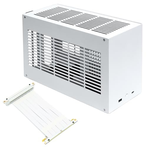 Mini-ITX Boîtier PC Gaming / Blanc / Volume 6L Ultra-haute portabilité et peut être mis dans un sac à dos / Alimentation SFX / Panneau latéral de ventilation en acrylique inclus