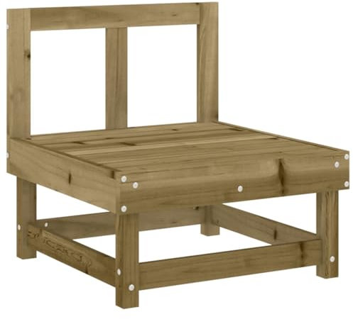 vidaXL Garten Ecksofa, Modular Gartenmöbel, Sofa Lounge Sessel für Garten Terrasse Balkon, Gartensofa Gartensessel, Imprägniertes Kiefernholz