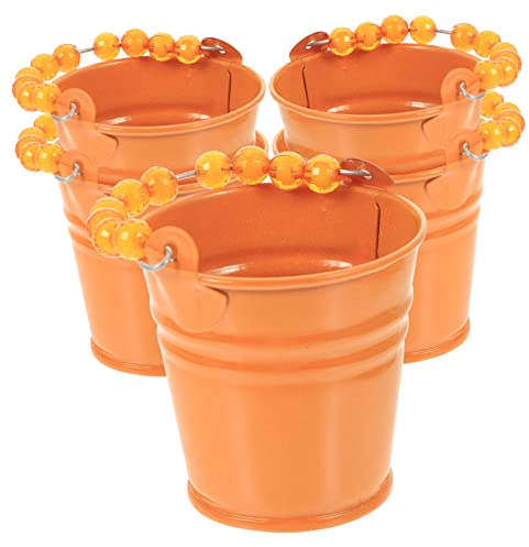 Cabilock 5 Piezas Tambor Juguetes Jarra de Agua Metalica pequeños Cubos decoración Juguete de los niños Cubo de Juguete de Hierro Mano barrilete balde Cubo Decorativo