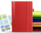 DynamiX Klassikes A5 Notizbuch, Veganleder-Hardcover,100 g/m² Papier, Stifthalter, Gummiband. Ideal für Kreativität und tägliche Notizen.Rot.
