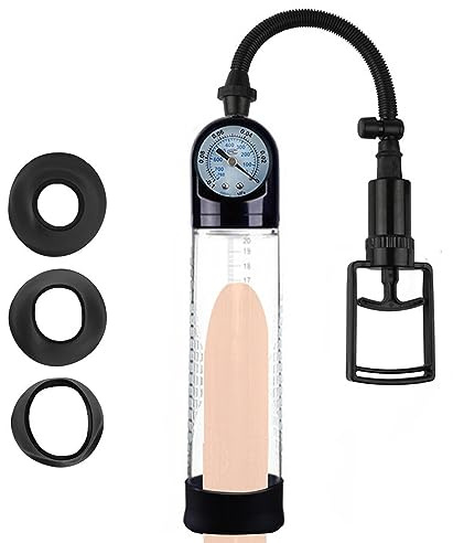 Manuell Cọck-förstoringspump med manometer för män
