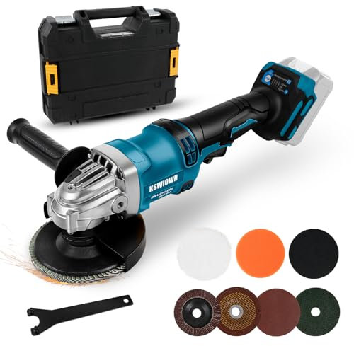 2 In 1 Akku Winkelschleifer Poliermaschine für Makita 18 Akku, (850 Watt, Scheiben-Ø: 100-125 mm, Leerlaufdrehzahl: Max 11000 min-1) Mit 3-Stufen Geschwindigkeitsregelung (ohne Akku)