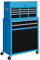 HOMCOM Tool Chest, Metal Tool Cabinet on Wheels with 6 Drawers, Pegboard, Top Chest and Roller Cabinet Combo, 61.6 x 33 x 108cm, Blue
