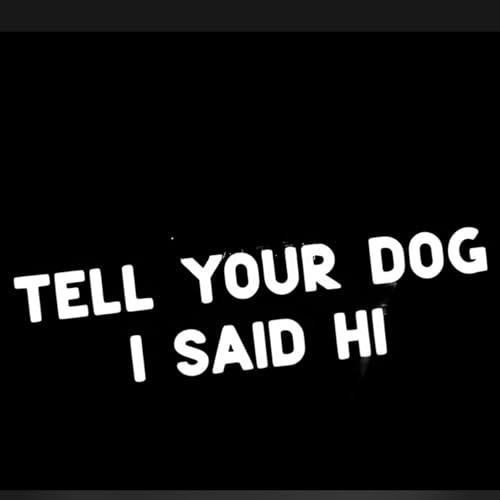 Autoaufkleber Haustier Hund Personalisierte Aufkleber 18cm(7.1 Inch) Lustig Warnschild Aufkleber Tell Your Dog I Said Hi Sign Sticker Stoßstange Heckscheibe Lustig Dekor