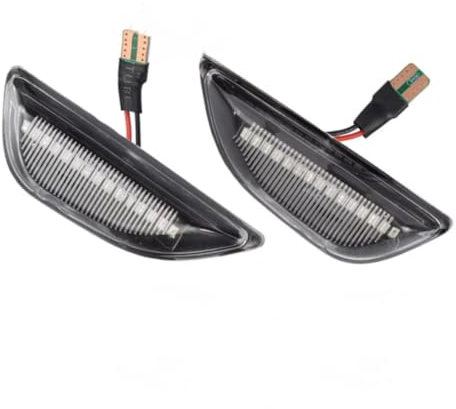 CLWYWUL Logo-Licht Kompatibel Mit Opel Für Mokka 2012-2016 Für Mokka X 2016-2020 Dynamische Seite Marker Blinker Licht Lampe Auto Teile(White)