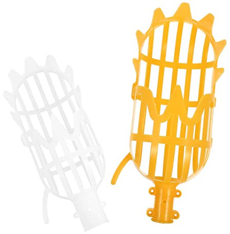 UKCOCO 2Stücke Obstpflücker Mit Großen Und Kleinen Körben Für Pfirsichen Äpfeln Und Anderen Früchten Ergonomische Plastikfruchtgeräte Für Müheloses