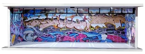 MagiDeal Miniature Scale Diecast Car Garage Model, DIY Assembly Display Case, Alloy Toy Car Storage, PVC Board Parking Lot Scene, Display Stand for Collectible Cars