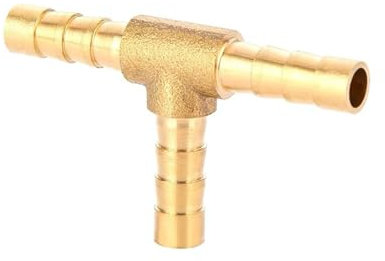 LDHNFBYV Raccordo a T con portagomma a 3 Vie in Ottone, 4-19 mm, con riduzione uguale(19 x 19 x 19mm)