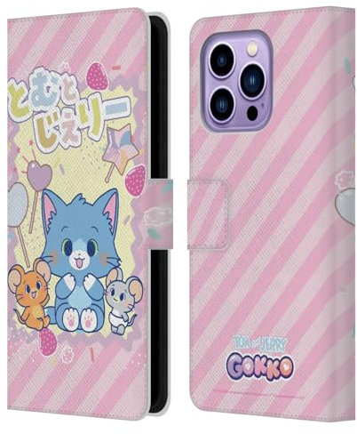 Head Case Designs Licenza Ufficiale Tom And Jerry Arte dei Personaggi Grafica Gokko Custodia Portafoglio in Pelle Compatibile con Apple iPhone 14 PRO Max
