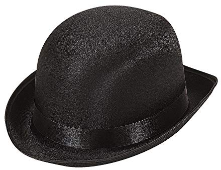 W WIDMANN MILANO Party Fashion 2486E - Melone, Schwarz, Bowler, Hut, Kopfschmuck, Accessoire, Mottoparty, Karneval