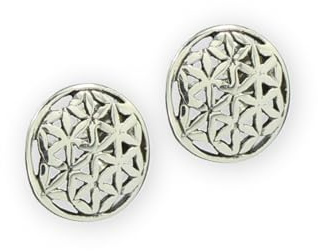 Budawi® Blume des Lebens Ohrstecker 925 Sterling Silber | feine Silberohrringe | spiritueller Schmuck für Damen