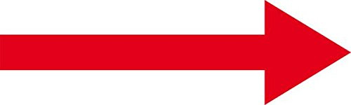 LEMAX® Richtungspfeil, rot, Folie, selbstklebend, 50x15mm, 10/Bogen