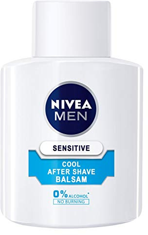 NIVEA Men, Kühlender After Shave Balsam für Männer, 1 x 100 ml Flasche, Sensitive Cool, 0% Alkohol