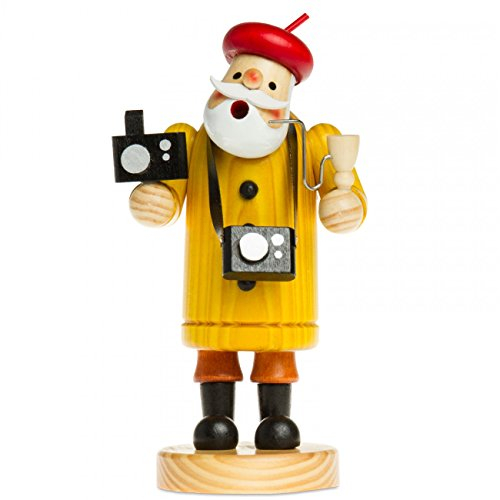 Sikora RM-A Räuchermännchen aus Holz 3 Größen Verschiedene Motive, Farbe/Modell:A13 gelb - Fotograf, Höhe in cm:Höhe ca. 19.5 cm